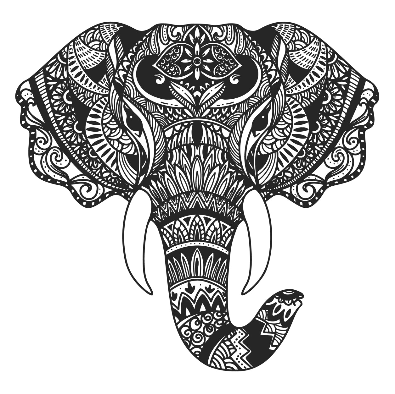 Mandala Coloring Book Animal Faces