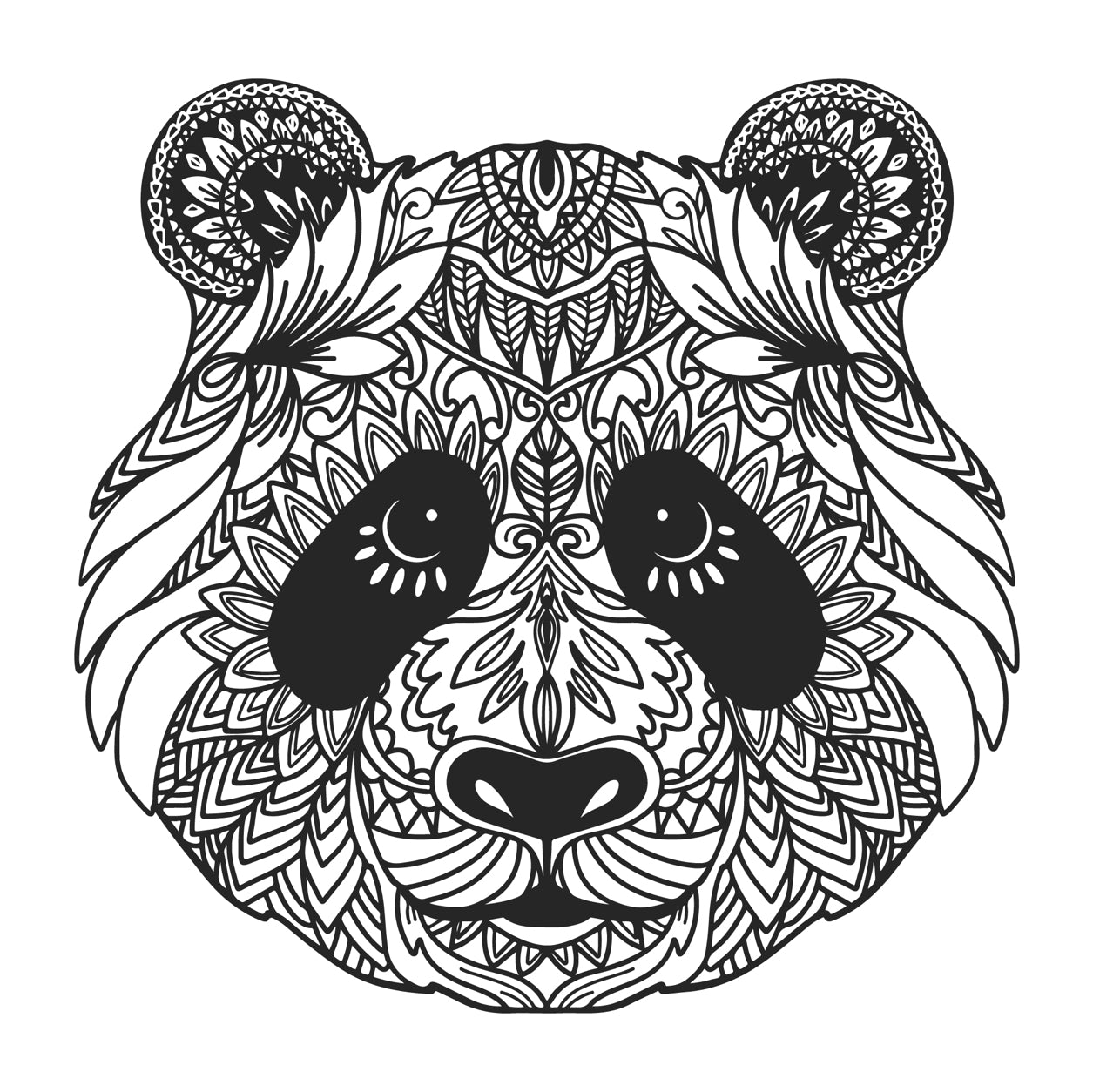 Mandala Coloring Book Animal Faces